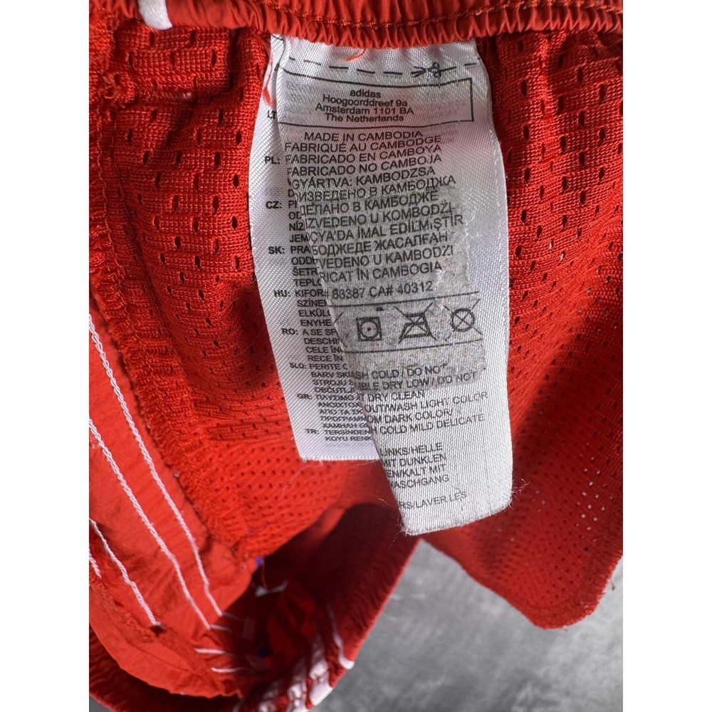 Adidas Swim Trunks Shorts Mens 2XL Red 3-Stripes Quick Dry Lined FS6153 - Picture 8 of 9